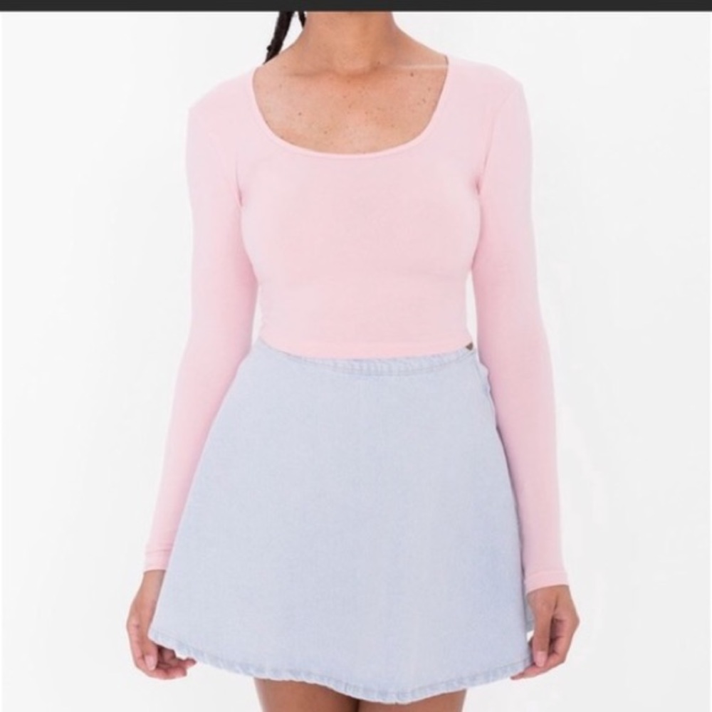 American Apparel baby pink Reed top